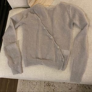 Stunning Asymmetrical Button Sweater 